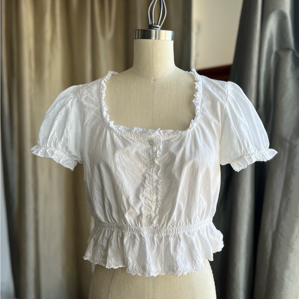 Rouje white cotton blouse size 38